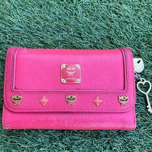 MCM pink wallet
